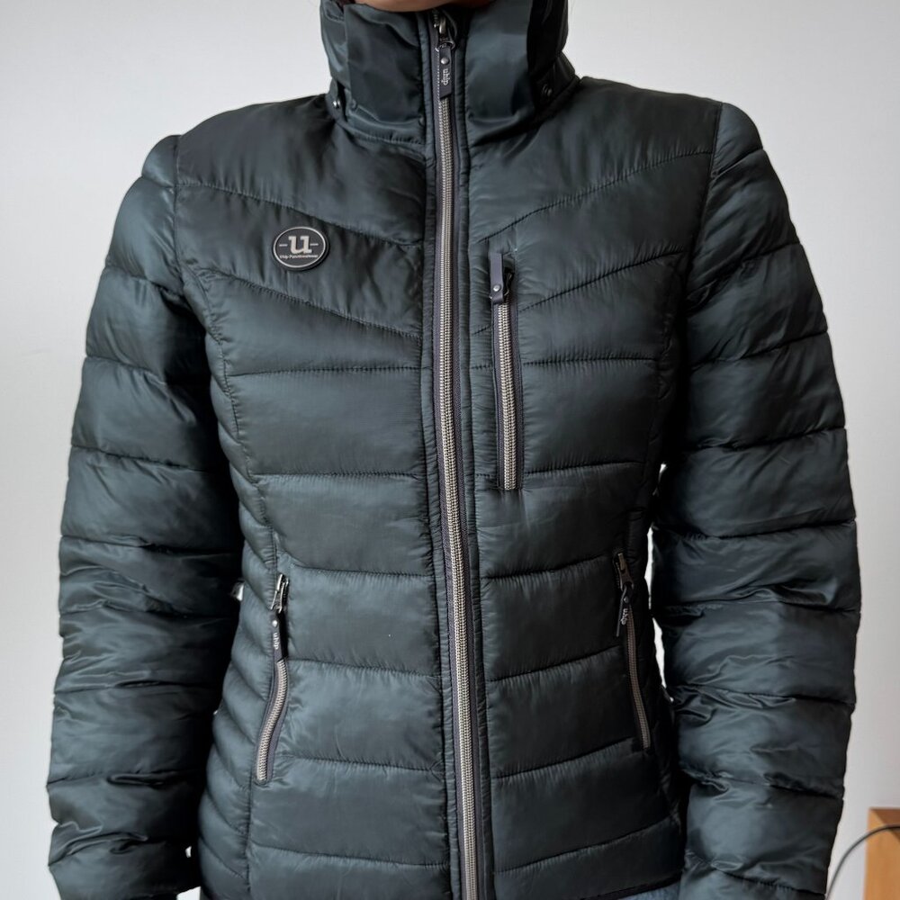 Sage Green Equestrian Puffer Jacket